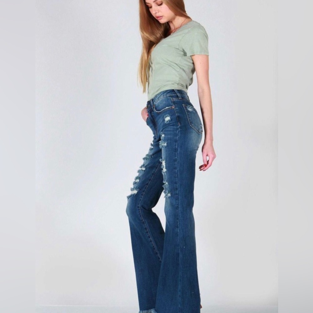 Special A Jeans High Rise Boot Cut With Destroy - Picture 6 of 14